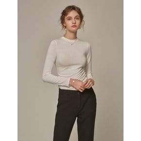 SLIM ROUND LONG T-SHIRTS_IVORY