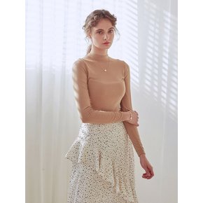 SLIM ROUND LONG T-SHIRTS_IVORY