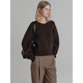 체니 울 리브드 니트_브라운 / CHENNY WOOL RIBBED KNIT_BROWN