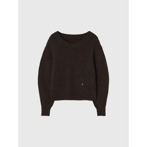 체니 울 리브드 니트_브라운 / CHENNY WOOL RIBBED KNIT_BROWN