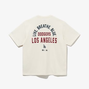 남녀공용 MLB LA 다저스 아치 슬로건 티셔츠 카놀리 크림 14413062
