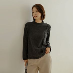 세르온 사선버튼 하이넥 언발란스 티셔츠_P440997271