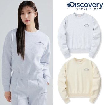 디스커버리 [24S/S] 디스커버리  DWTR42041 여성용 크롭 트레이닝 맨투맨 티셔츠