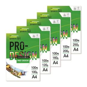 칼라레이저 전용지 Pro Design 160g A4 100매 (S19760539)