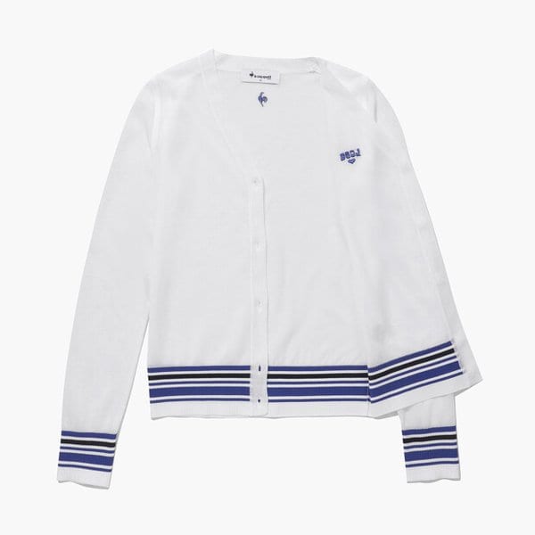 [여주점] 여성 V넥 배색포인트 여름 가디건  GQ222LKC41 WHTE