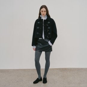 ZAHA Short Duffle Cashmere Handmade Coat_Black