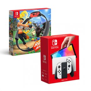 2점 세트Nintendo Switch 유기 EL 화이트 +링 피트 닌텐도[][당일 발송, 토, 공휴일 발송]