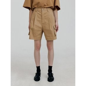 COMO pocket detail shorts [brown]