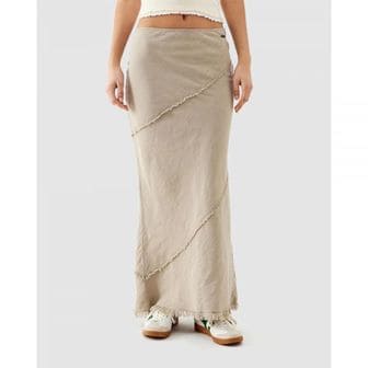 이스퀘어 5617739 BDG By Urban Outfitters Linen Seam Maxi Skirt - Dark Sand