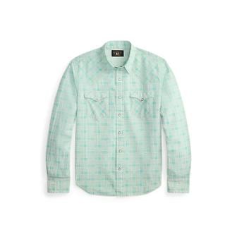 DOUBLE RL 슬림핏 시어서커 웨스턴 셔츠(MNRRWOV16820411440)