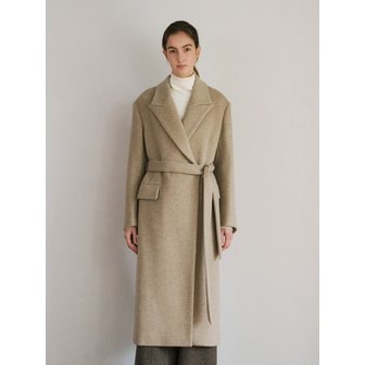 모한 RTW CASHMERE PEAKED COLLAR LONG COAT_3COLORS