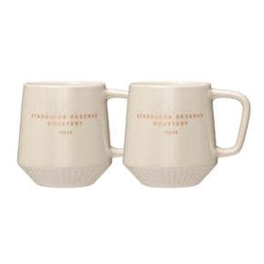 [해외직구] 스타벅스 리저브 로스터리 플리터드 머그컵 화이트 355ml 2팩 starbucks Reserve Roastery Pleated Mug White