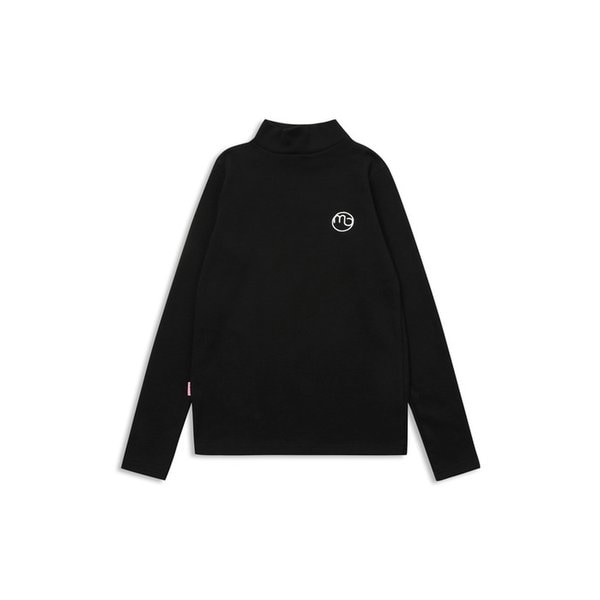 half-neck layer T-shirt black