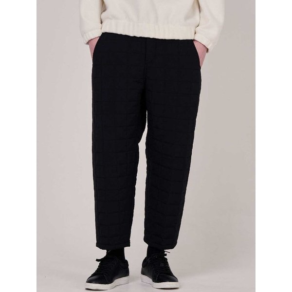 남자 2인치 사각퀼팅 쎄미 배기핏 E밴딩 겨울 팬츠 CXS25WWPTC20 BLA