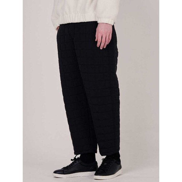 남자 2인치 사각퀼팅 쎄미 배기핏 E밴딩 겨울 팬츠 CXS25WWPTC20 BLA