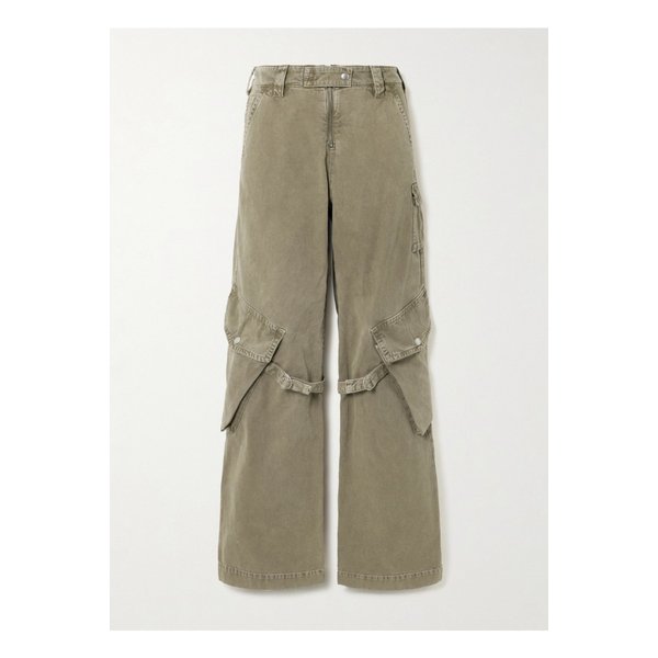코튼 캔버스 카고 팬츠 그린 1647597347034741