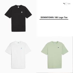 다운타운 180 로고 반팔 티 남녀공용 626086 - 01 02 89  DOWNTOWN 180 Logo Tee