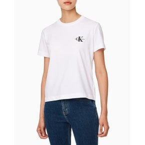 여성 스몰 모노그램 모던 스트레이트핏 반팔 티셔츠(J224947)
