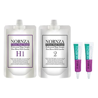 NORNZA 노른자 볼륨매직약 스트레이트 파마  H200 헤어앰플 퍼플2개