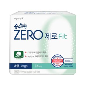 깨끗한나라 순수한면 제로 Zero 생리대 대형 14개입