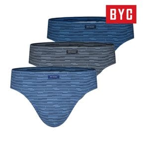 BYC 남성 삼각팬티 순면 미디 브리프 MCF2162 3매입