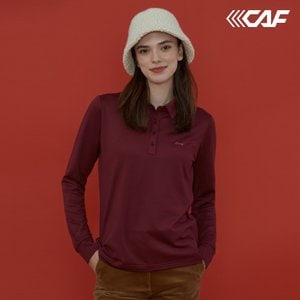 르까프 23FW 여성 기모 카라티셔츠 와인