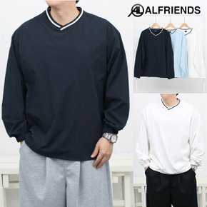 WATM502 오버핏 V넥 맨투맨_P391630286