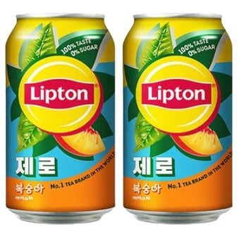 롯데칠성음료 립톤 아이스티 제로슈가 복숭아 355ml x 24캔