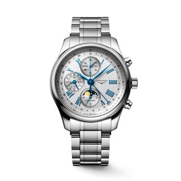 론진 마스터 컬렉션 문페이즈 크로노그래프 로만 실버 다이얼 42MM L2.773.4.71.6