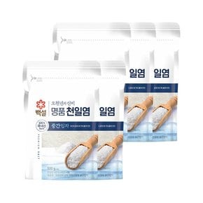 백설 명품 천일염 오천년의 신비 중간입자 소금 500g x5개