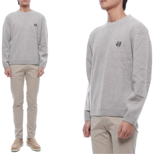 [부산점] 25FW 남성 폭스헤드 울 니트 (PM00803KT1006 H120 25F)