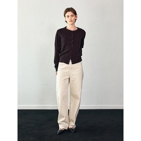 Scalloped Neck Knit Cardigan (2color)