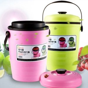  제이오마켓 더존 음식물 비닐 쓰레기통 3L 핑크