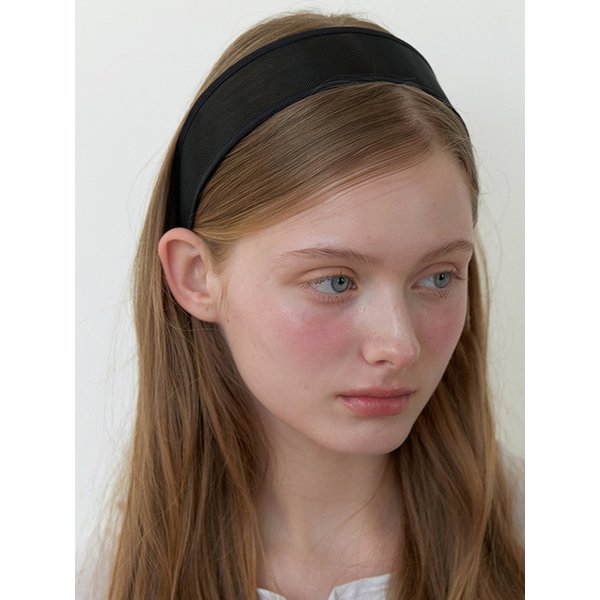 mesh line head band - black
