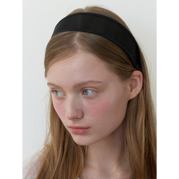 mesh line head band - black
