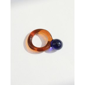 Glass Candy Ring - Brown