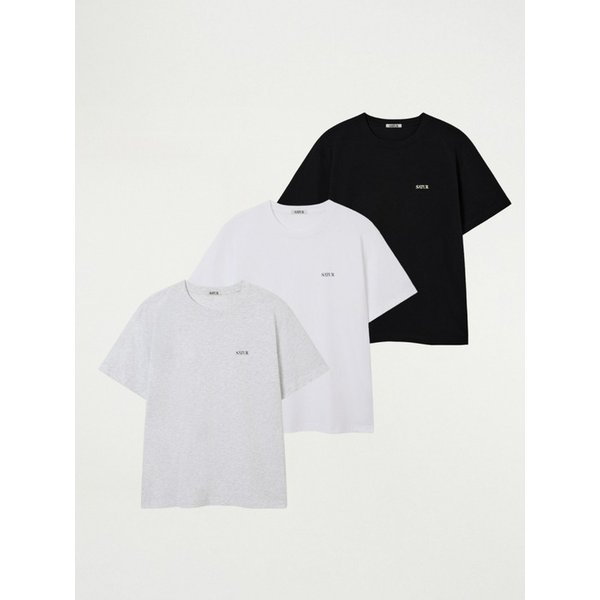 [3PACK] 에센셜 반팔 티셔츠