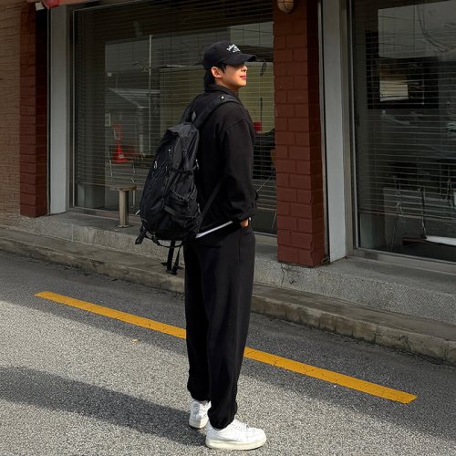 클라쓰업 / 엠퍼 남자 루즈 오버핏 헤비 후리스 트레이닝 세트 셋업