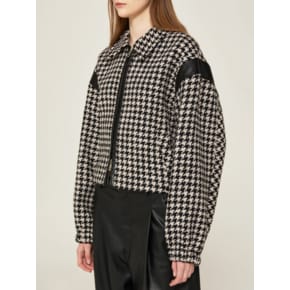 Houndstooth Contrast Blouson (BE&BKCHECK)