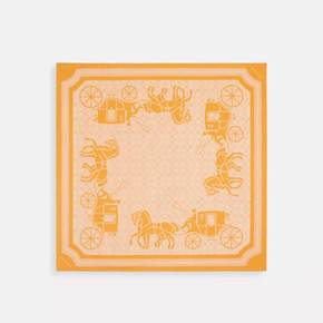 4689553 Coach Outlet Signature Horse And Carriage Silk Square Scarf