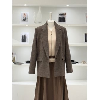 듀엘 [여주점] 여성 미니 헤링본 원 버튼 울 자켓 (L254PSF037)