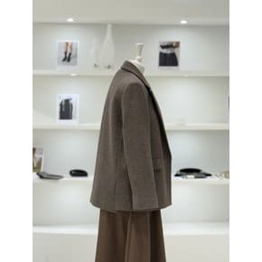 [여주점] 여성 미니 헤링본 원 버튼 울 자켓 (L254PSF037)