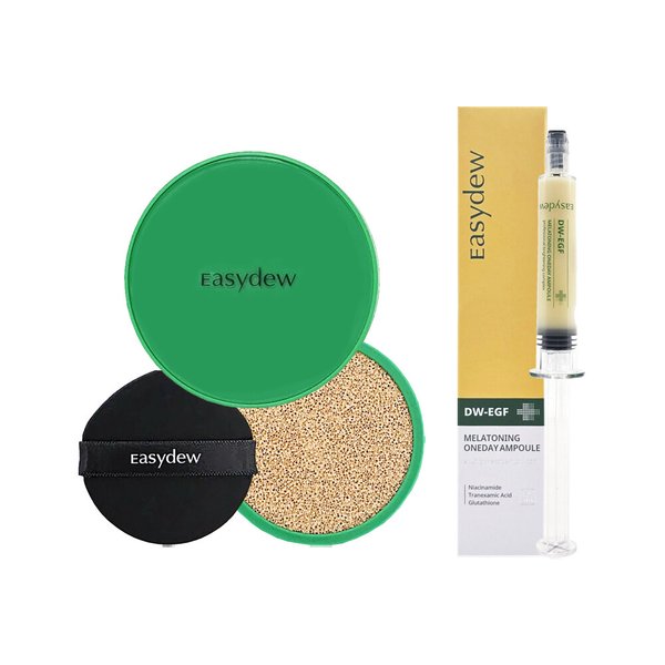 이지듀 기미 앰플 쿠션 팩트 15g 본품+리필+멜라토닝 앰플 8ml 한가인 픽