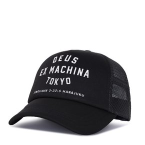 데우스엑스마키나 블랙 도쿄 하라주쿠 어드레스 트러커 베이스볼 캡 D261MHA143 BLACK