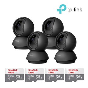 Tapo C211+512GB SD카드 4팩 가정용 CCTV 4세트 홈캠 세트