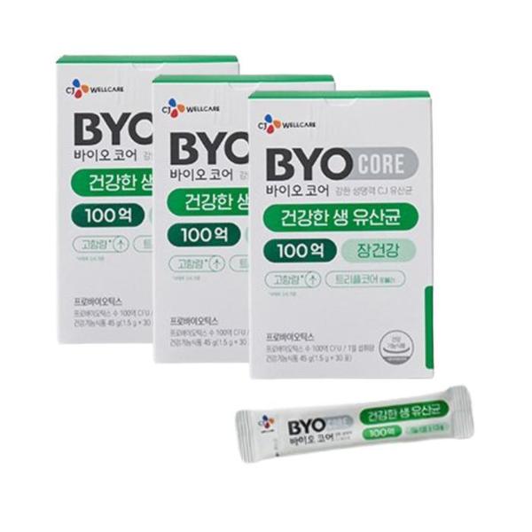 바이오코어 건강한 생유산균 100억 30포 x3박스 분말형 (3개월분) (S46776656)