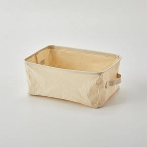 넣고빼기 편리한 손잡이 옷장정리함 S 오트밀 37x26x16cm