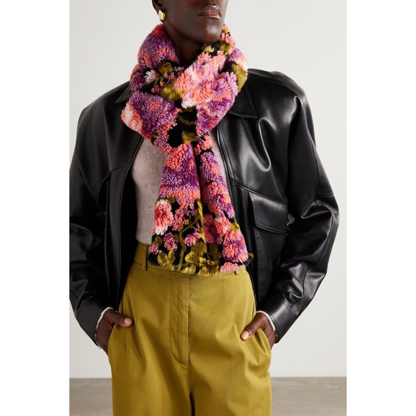 플로럴 프린트 플러시 스카프 46376663162940724