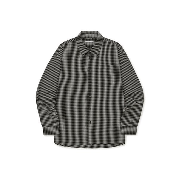 노블 원 포켓 체크 셔츠 ANTIQUE BLACK
