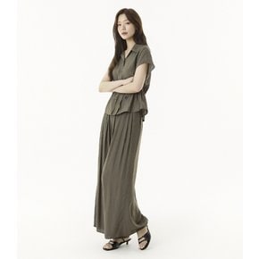허리밴딩 와이드 퀼로트 팬츠 (PR2WP564)